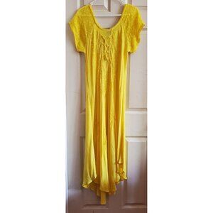 NWOT Fashion Force Dress Wm OS Feminine Peasant Maxi. Romantic Exotic Import